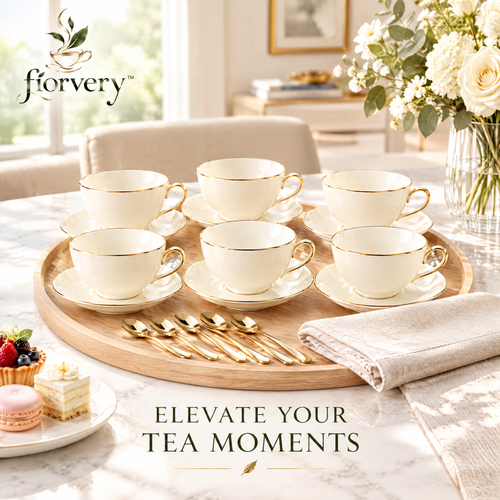fiorvery™ Elegant Tea Cup & Saucer Collection