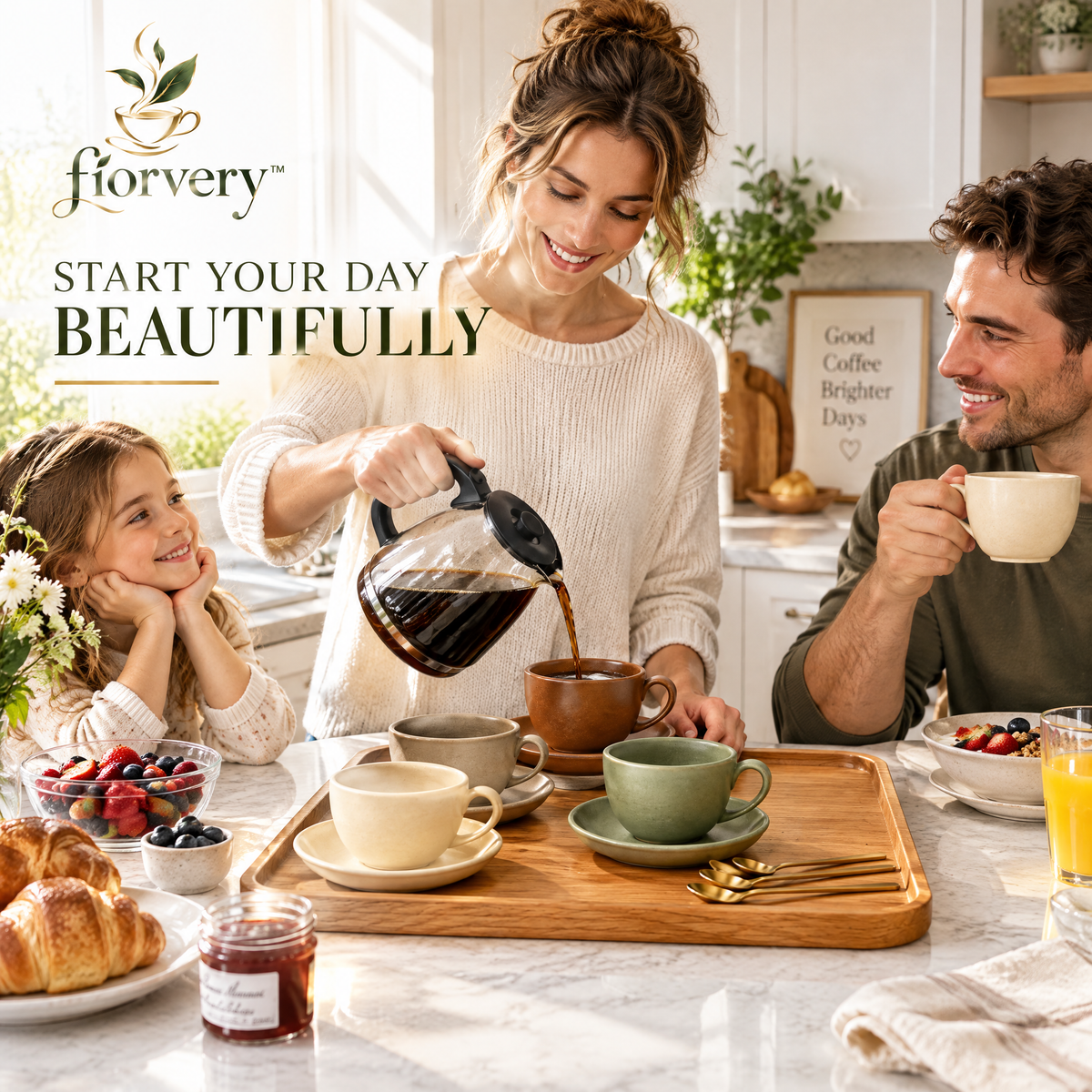 fiorvery™ Premium Ceramic Coffee Cup Collection