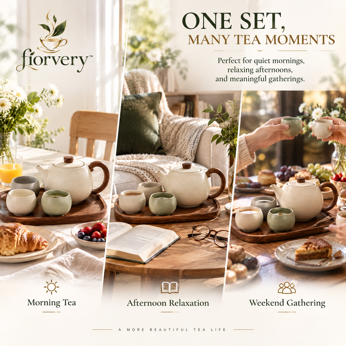 fiorvery™ Artisan Ceramic Tea Set