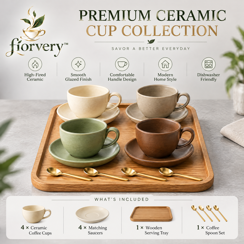 fiorvery™ Premium Ceramic Coffee Cup Collection