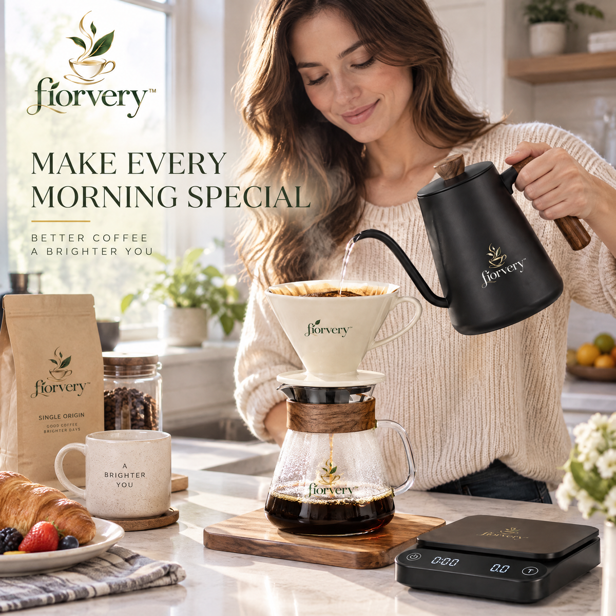 fiorvery™ Artisan Pour Over Coffee Brewing Set