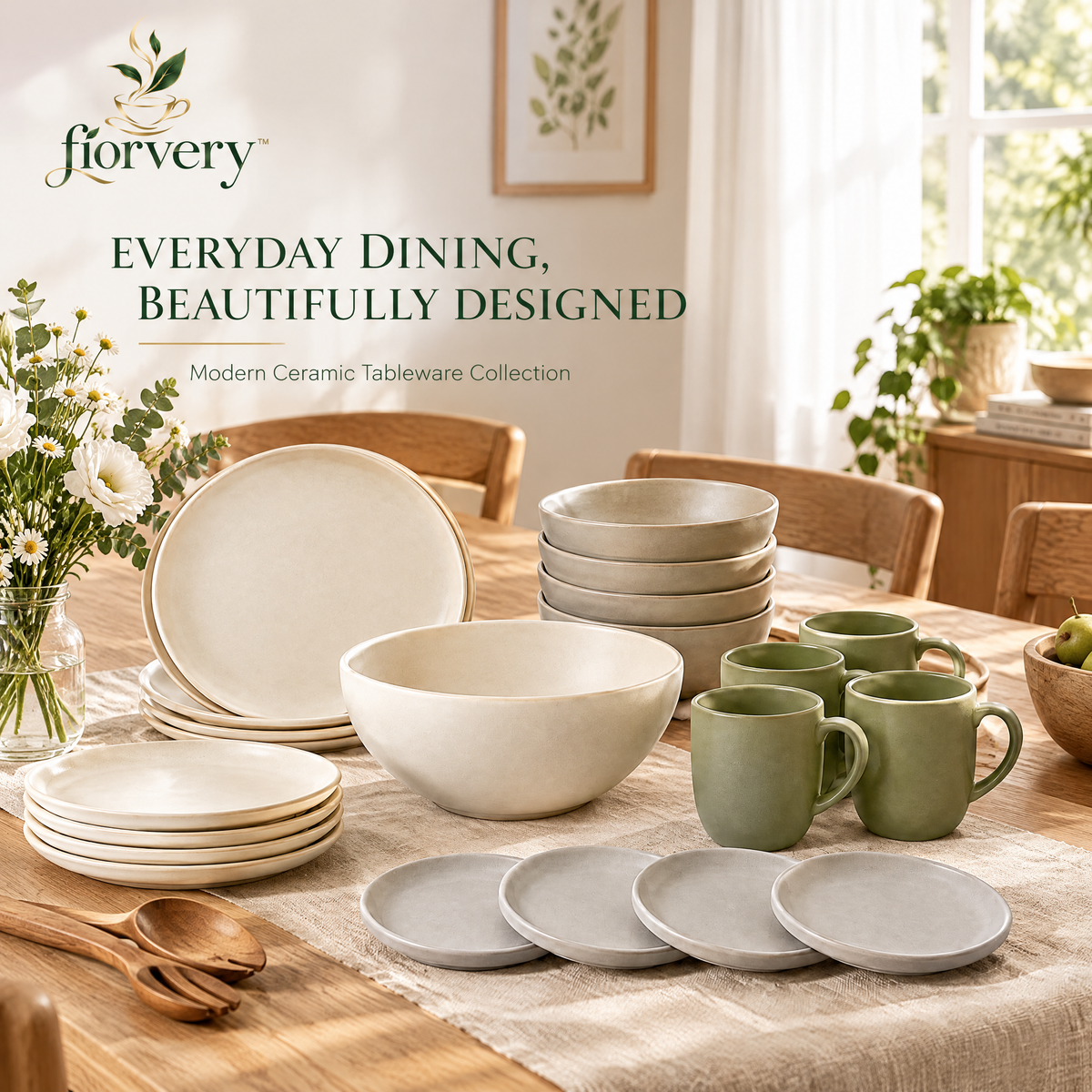 fiorvery™ Modern Ceramic Tableware Collection