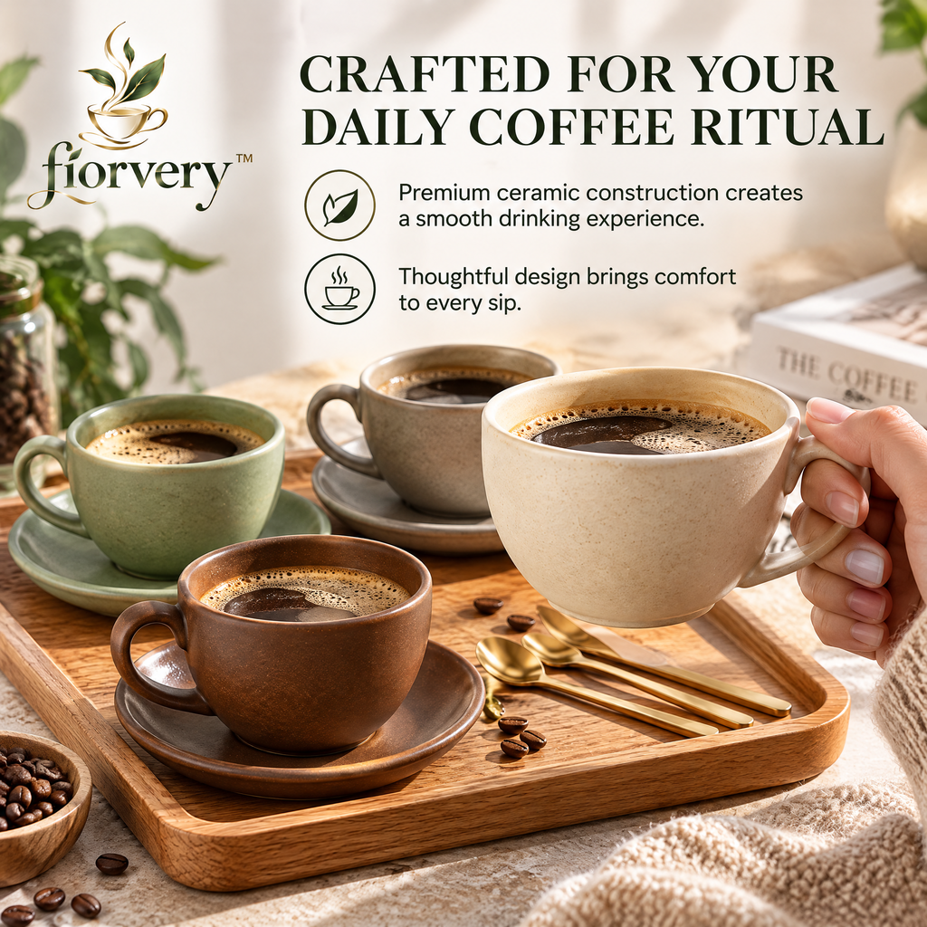 fiorvery™ Premium Ceramic Coffee Cup Collection