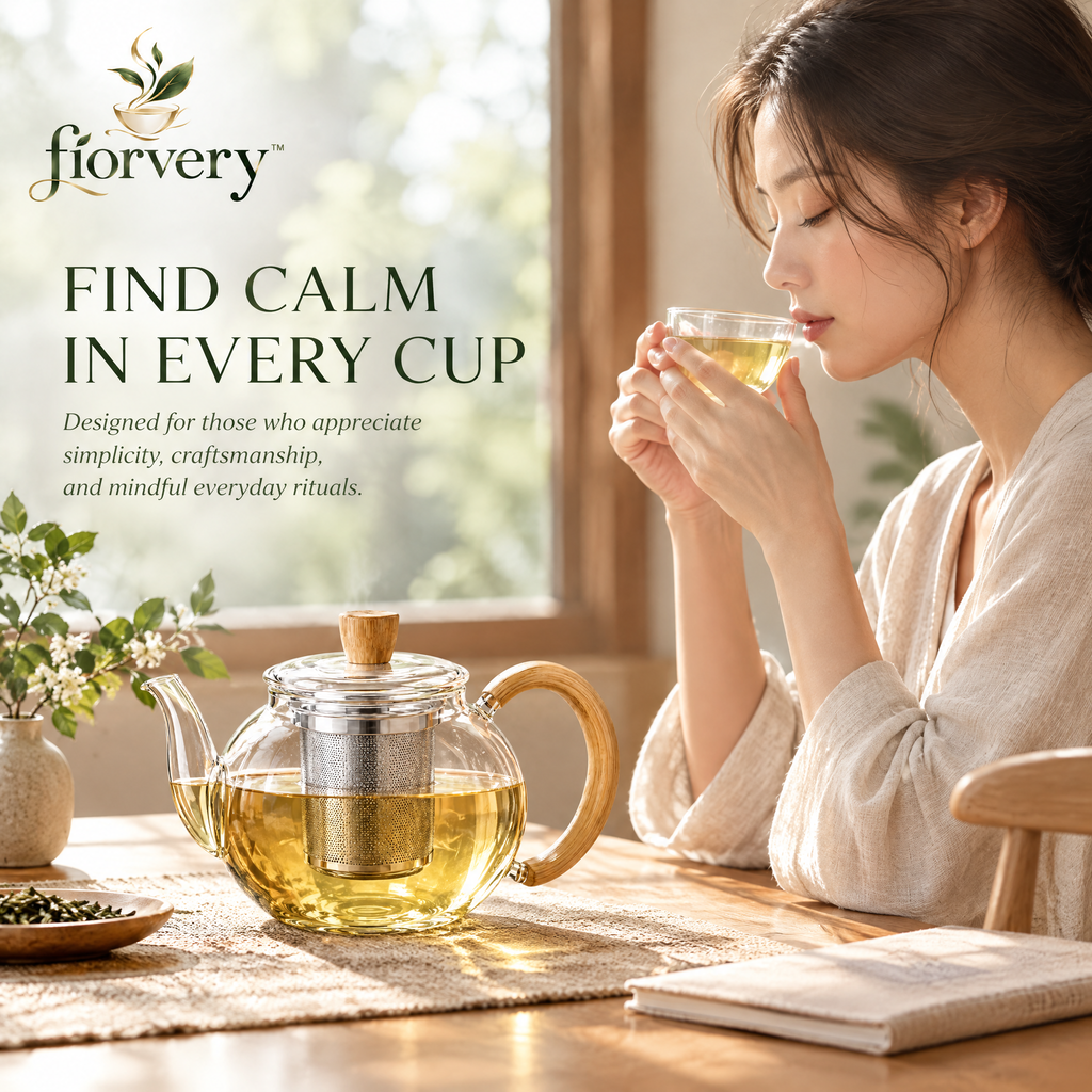 fiorvery™ Japanese Inspired Glass Teapot