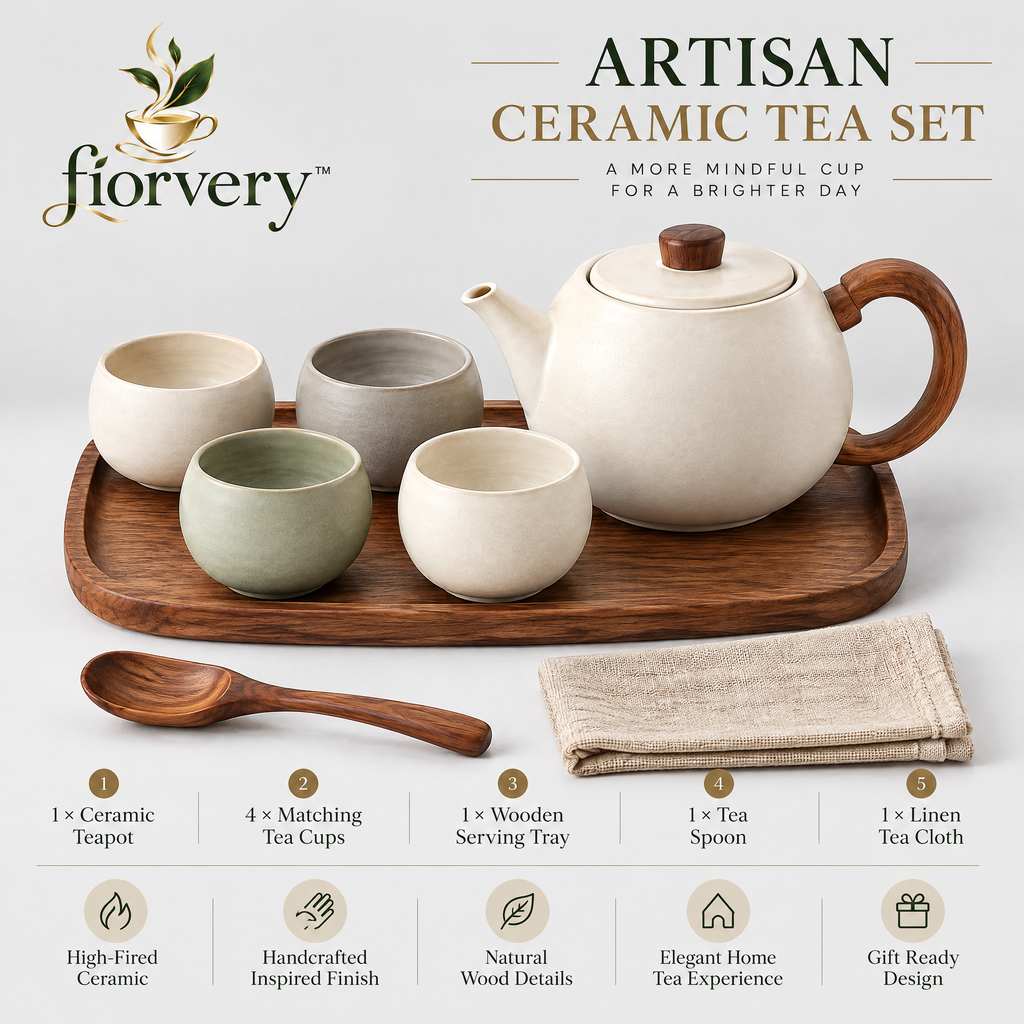 fiorvery™ Artisan Ceramic Tea Set