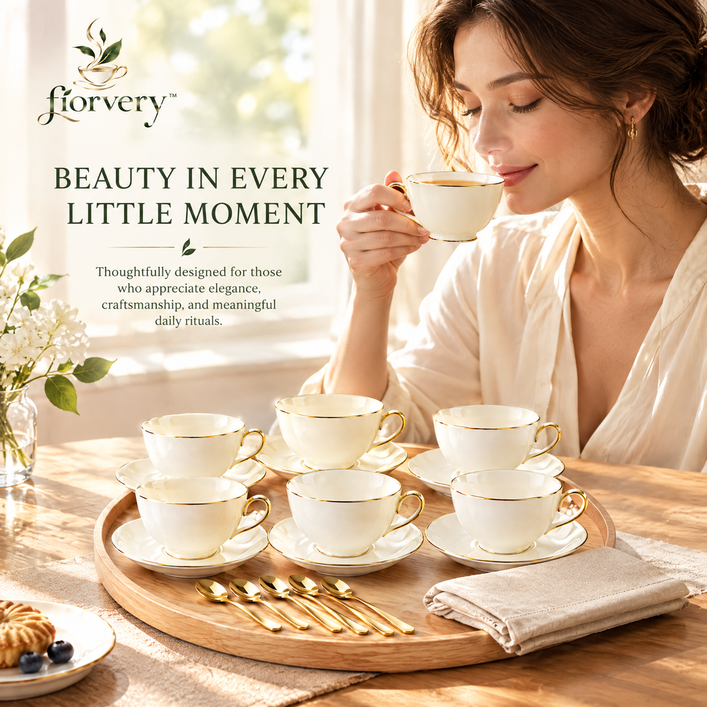 fiorvery™ Elegant Tea Cup & Saucer Collection