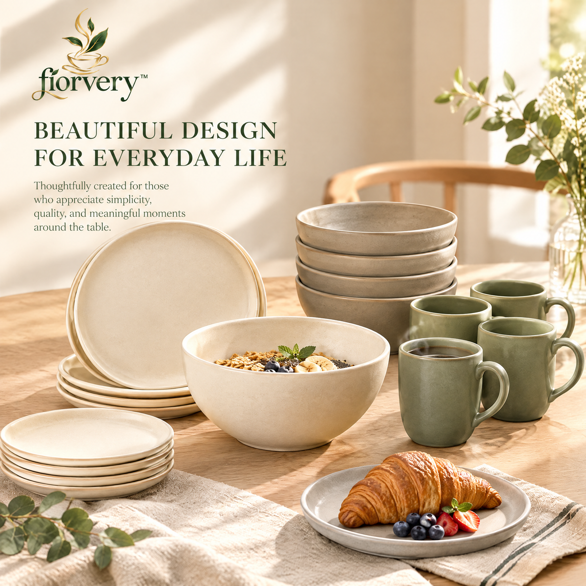 fiorvery™ Modern Ceramic Tableware Collection