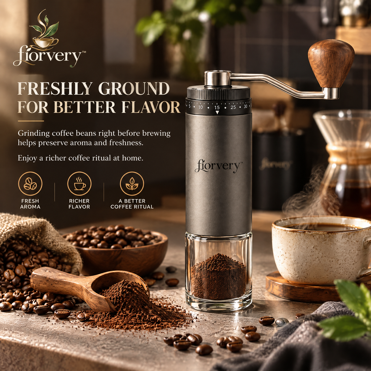fiorvery™ Classic Manual Coffee Grinder