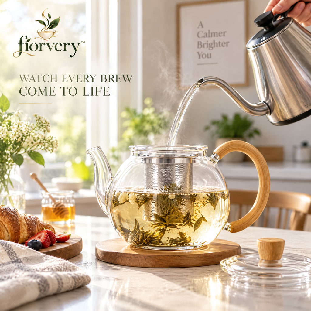 fiorvery™ Japanese Inspired Glass Teapot