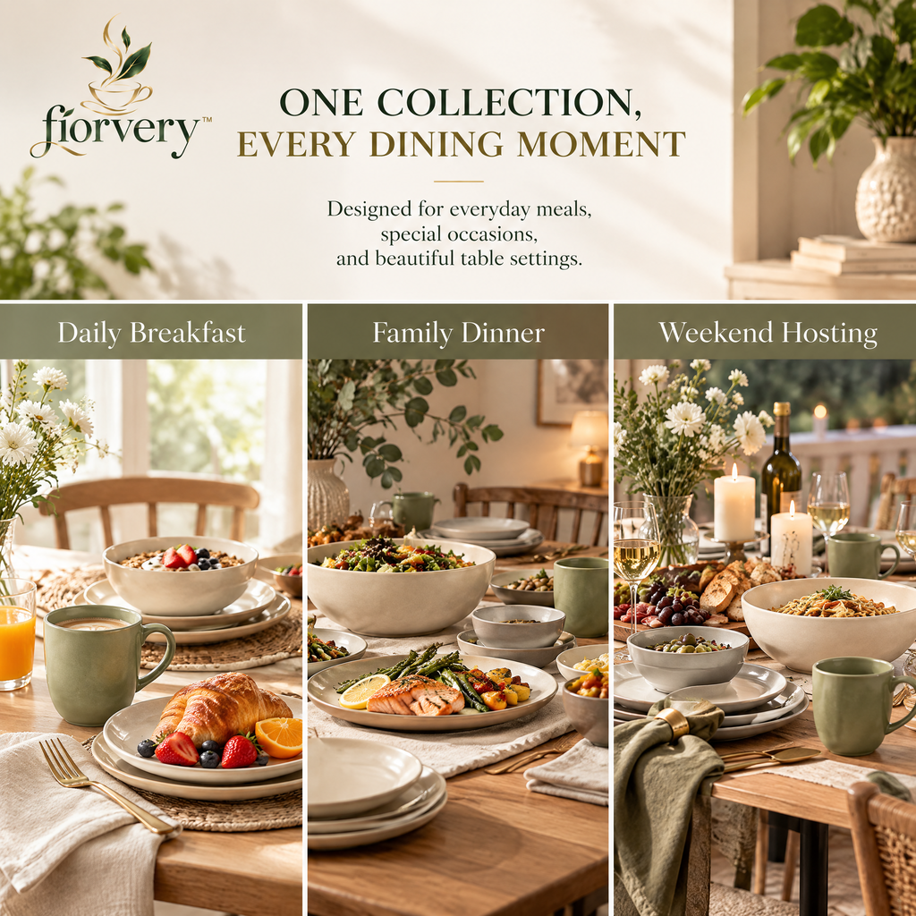 fiorvery™ Modern Ceramic Tableware Collection