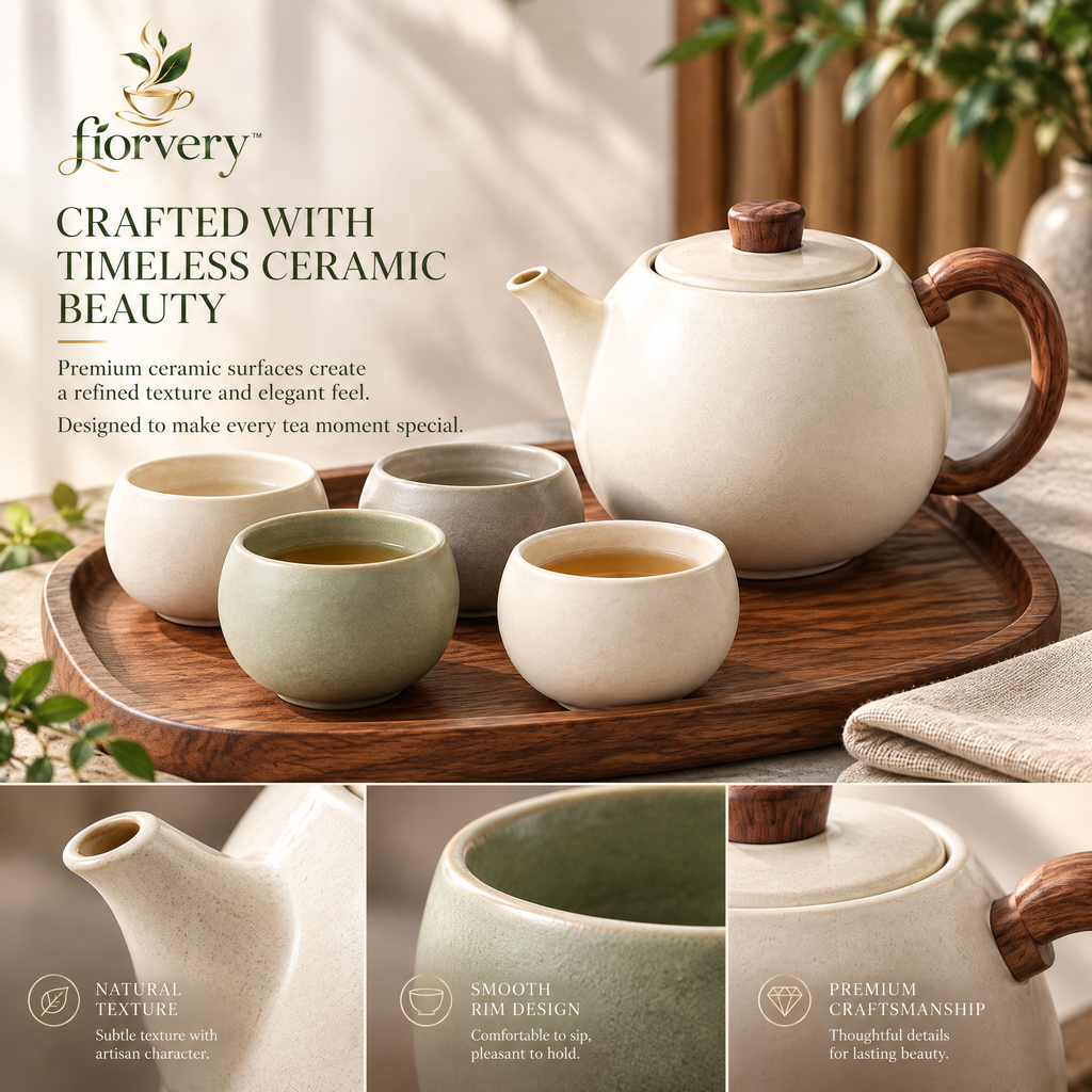 fiorvery™ Artisan Ceramic Tea Set