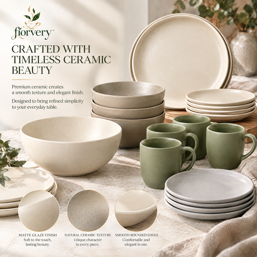 fiorvery™ Modern Ceramic Tableware Collection